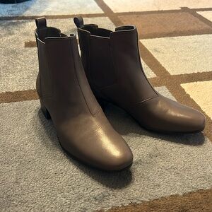 H by Halston leather ankle boot